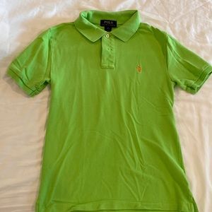 Boys lime green polo size M (10-12)
